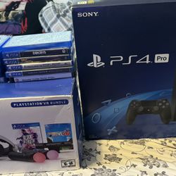 PS4 Pro Console And PS VR