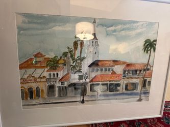 Water Color Santa Barbara Original Painting
