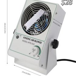 😀 Ionizing Air Blower Fan Ion Anti-Static Elimination Ionizer Desktop Ion Electric Fan for Eliminating Static Electricity 110V 60Hz