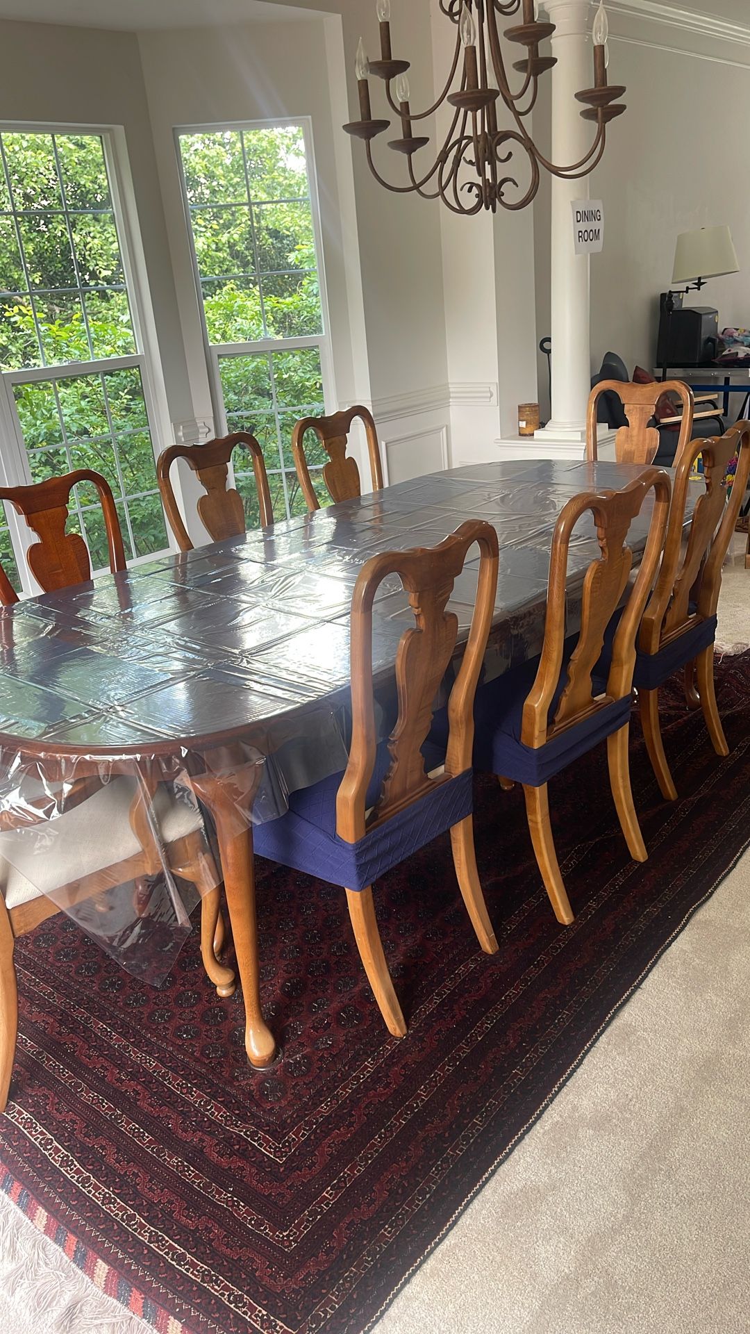Real Oak 8 Person Dining Set 