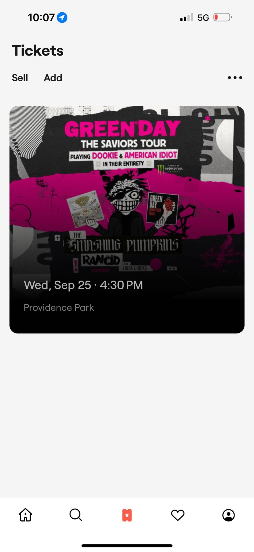 VIP GREEN DAY TICKET PROVIDENCE PARK PORTLAND TODAY SEPTEMBER 25!!!!