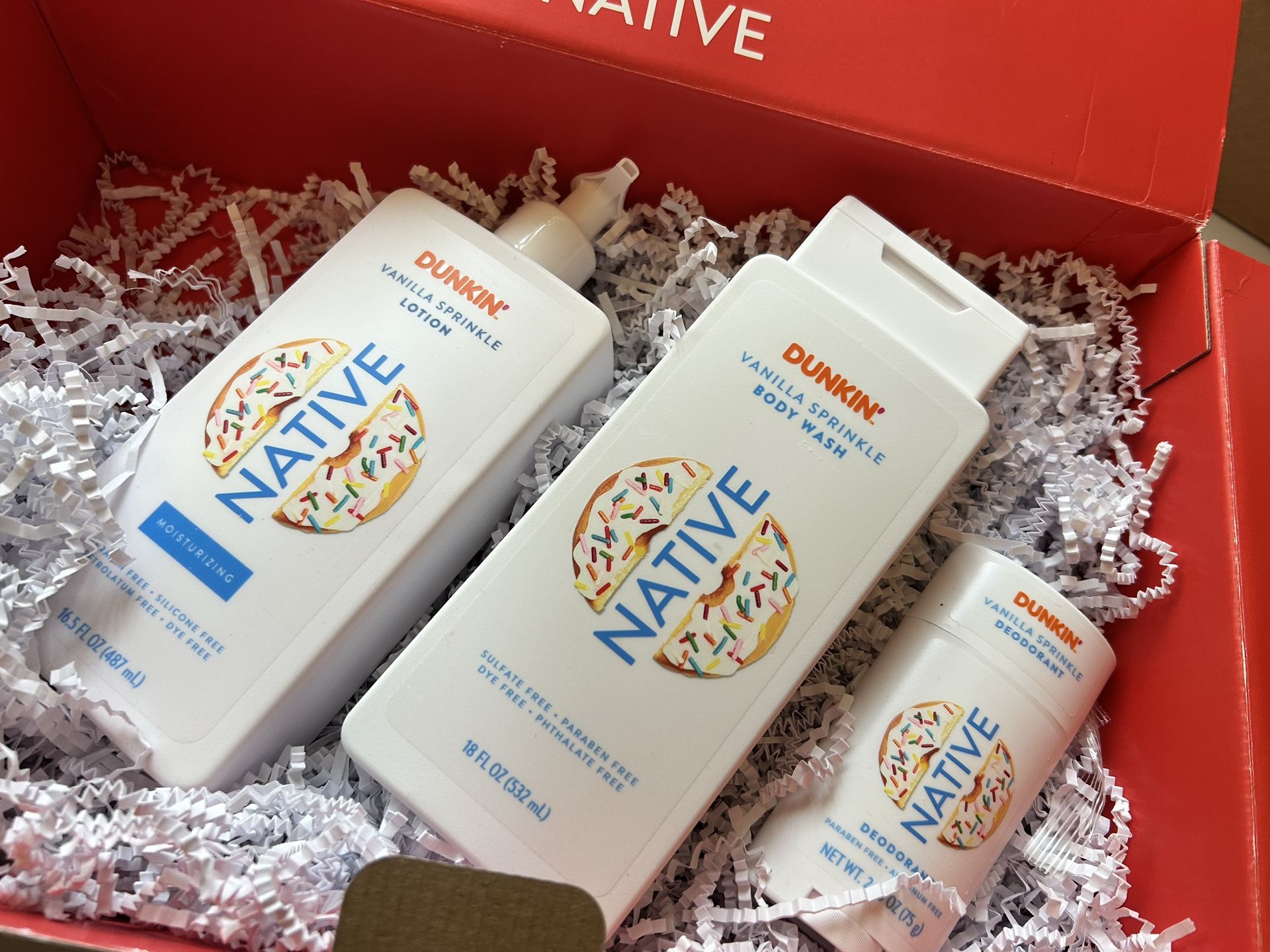 Native Dunkin’ Vanilla Sprinkle Trio