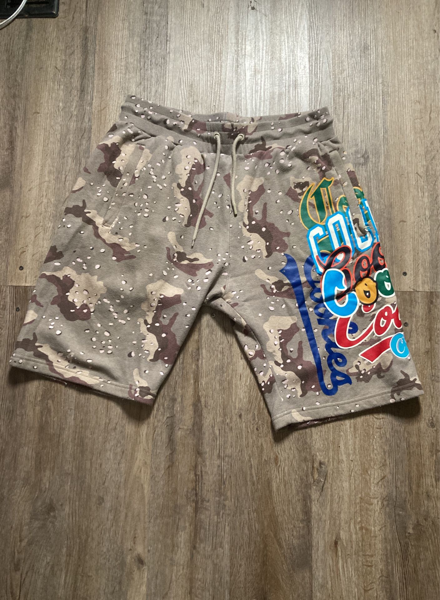 Desert Camo Graffiti Cookies Sweat Shorts