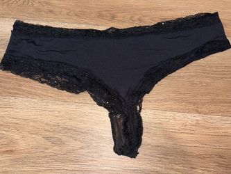 Pair of women’s black lace cheeky panties