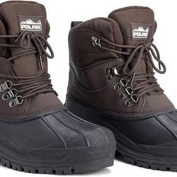 NEW Men 11 Insulated Winter Snow Boots Waterproof Duck Hiking Bean Hiker Walking Short Ankle Boot