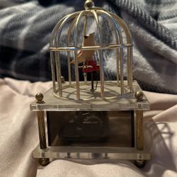 music box bird cage vintage