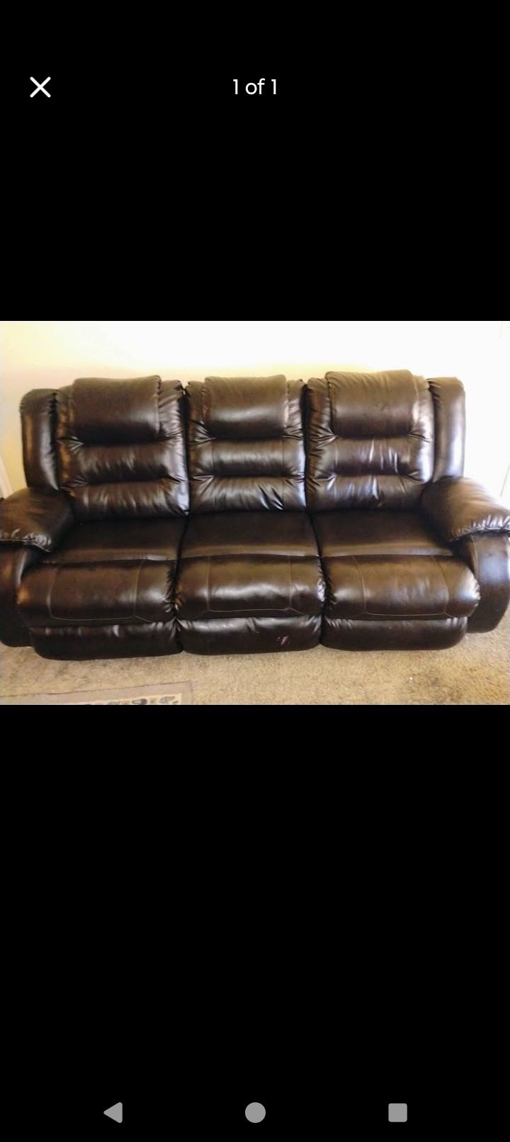 Leather Sofa and Love Seat