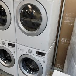 LG Front Loading Washer And Stackable Gas Dryer Set