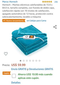 Manta eléctrica calefactables