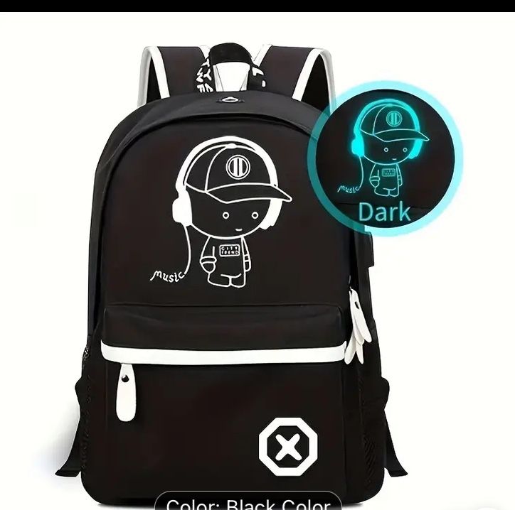  BRAND NEW BACK PACK THAT GLOWS WITH CHARGER FOR ALL ACCESSORIES