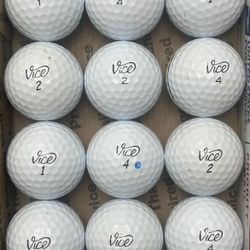 12 Vice Pro Golf Balls 5/4a Lot D201