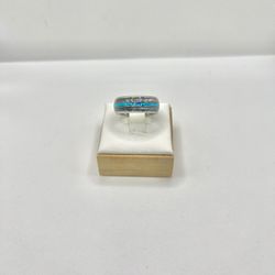 Pearl Shell Silver Ring - Size 7