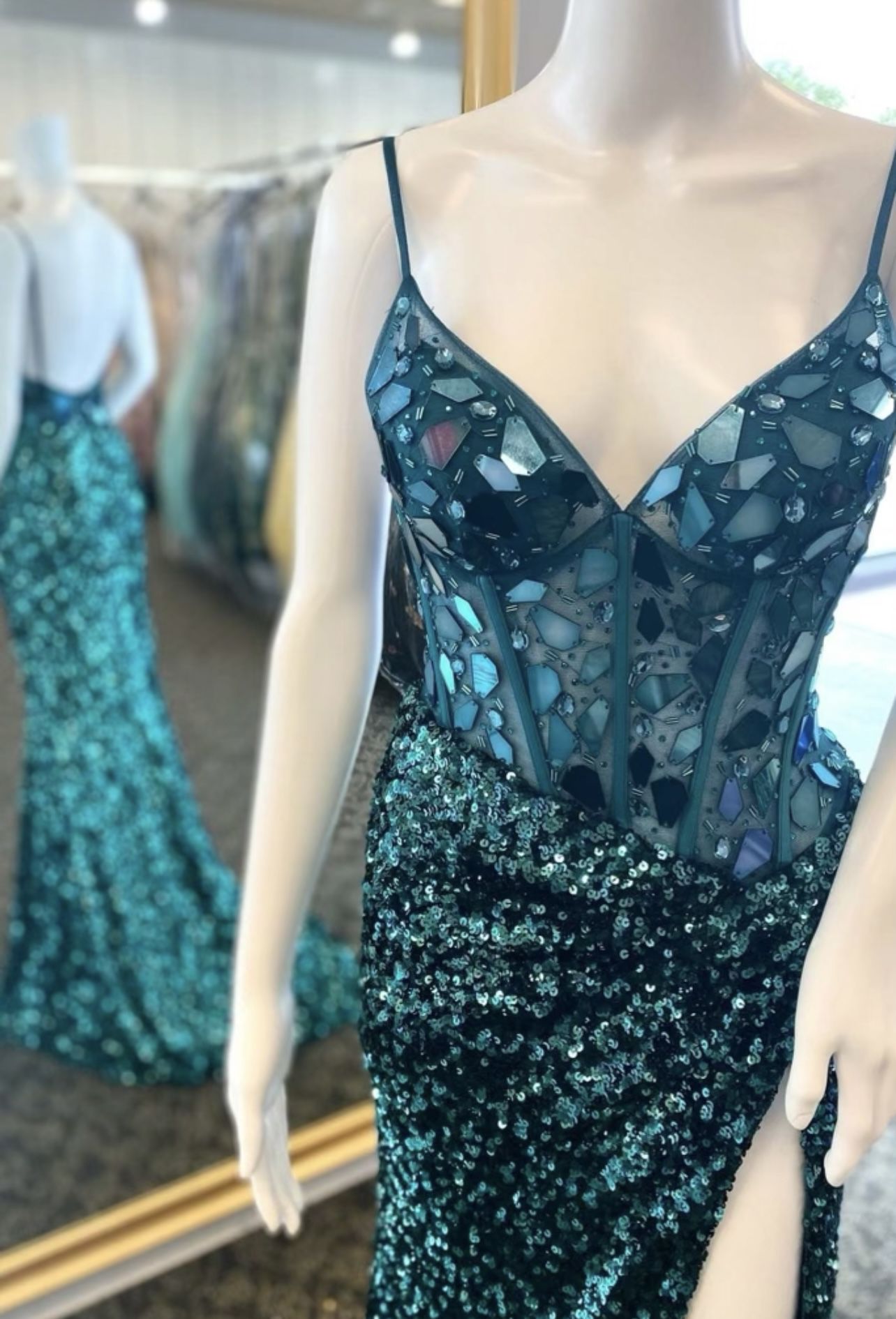 Sparkly Aqua Dress