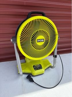 RYOBI ONE+ 18V Cordless Hybrid WHISPER SERIES 12 in. Misting Air Cannon Fan (Tool Only)