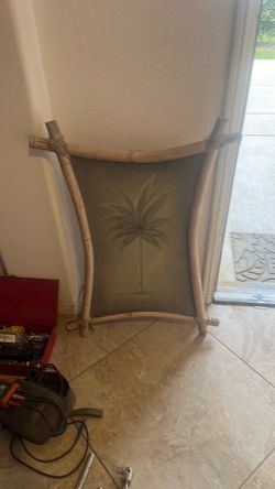 Bamboo Framed Palm Tree Wall Art