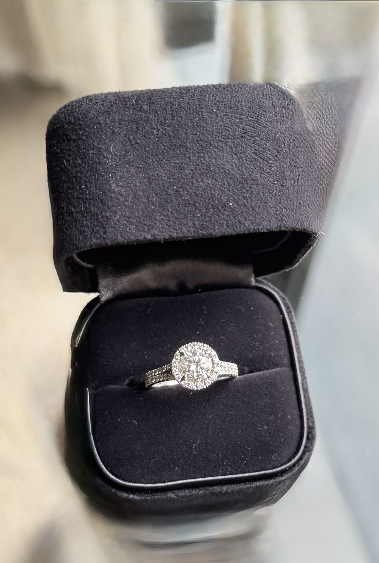 Diamond Halo Engagement Ring