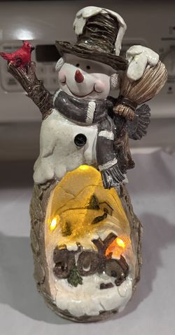 Lighted “Joy” Snowman