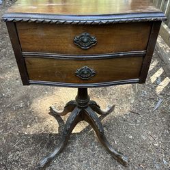 Antique Wooden Sewing Cabinet w/ Claw Feet