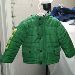 3-Piece Jacket Pants Shirt Set // Dinosaur Puffer Hoodie Jacket