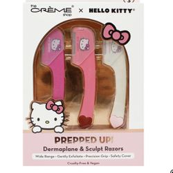  Hello Kitty x The Crème Shop Prepped Up! Dermaplane and Sculpt Razors (Pink)