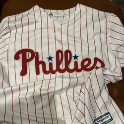 Majestic Phillies Baseball Jersey Size Medium Men New No Tags Price Firm 
