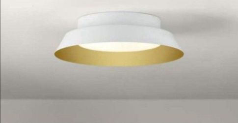 Home Decorators Collection Delaney 13 in. White LED Flush Mount