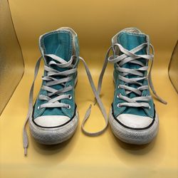 Converse Chuck Taylor All Star High Top Turquoise Blue Sneakers Women 7 Men 5