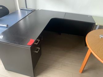 Desk l shape black espresso 72”x66” new! Sale!