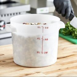 Carlisle Food Storage Container for Catering, Buffets, Restaurants, 6 Qt, (Pack of 12)