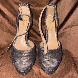 Jessica Simpson Purple Holographic Heels