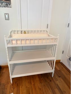 White Wooden 3-Tier Changing Table – Must Go ASAP