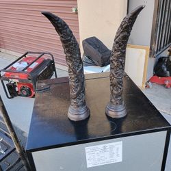 African Carved Bookends