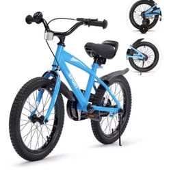 16 inch Kids Bike with Training Wheels, Ages 3-7, white