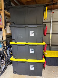 Sterilite Wheeled Storage Containers — $20 Each