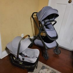 Nuna Demi Grow Stroller with Nuna Car Seat Travel Sytem With Base