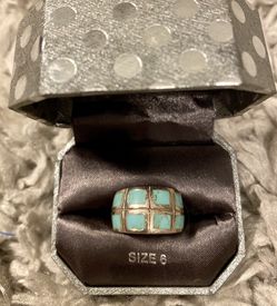 Turquoise Sterling Silver Ring, size 6