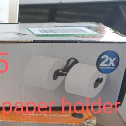 Delta Dual Tissue Paper Holder In Black