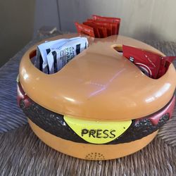 Vintage Cheeseburger Shaped Condiment Tray