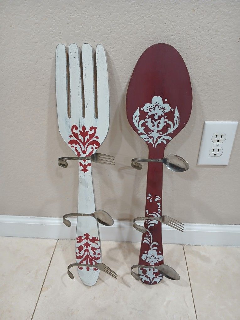 Decoration Large Spoon And Fork 