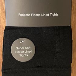 BCBGMAXAZRIA Footless Fleece Lined Black Tights