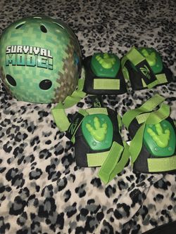 Minecraft helmet & knee,elbow pads