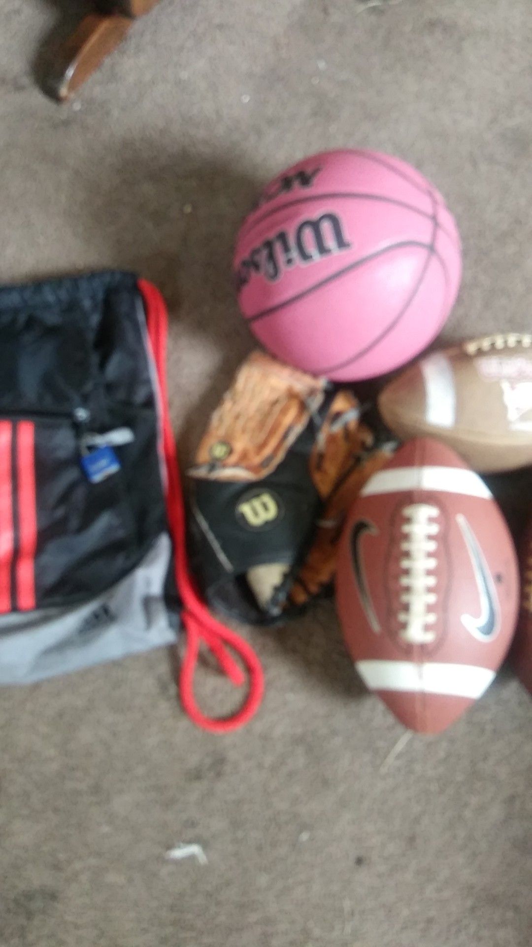 Various Balls + adidas backpack