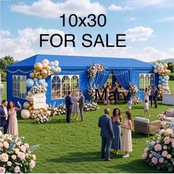 10'x30' Party Tent, Outdoor Wedding Canopy Tent with Removable Sidewalls, Waterproof Heavy Duty Gazebo Shelter for Parties BBQ Events Garden Backyard 