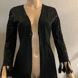 Christine Phillipe Black Cardigan Size XS