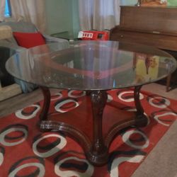 Glass And Wood Dining Table 60 X60 Glass 