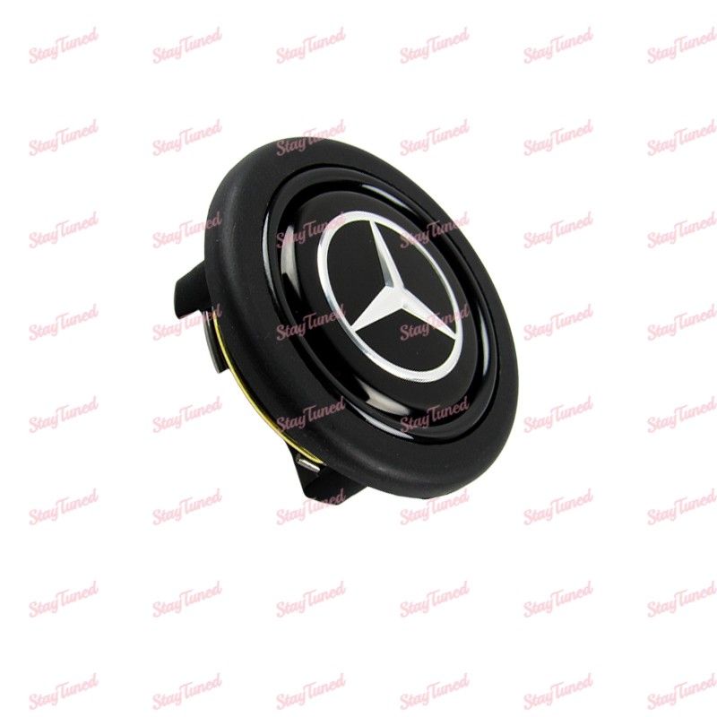 Sport Horn Button Black fits Mercedes Benz AMG MOMO RAID NRG Steering Wheel X1 -(4-HORN-BENZ-BK