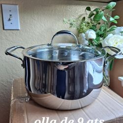 OLLA DE 9 QT DE ACERO INOXIDABLE TRI PLY PRINCESS HOUSE NUEVA 🌷 