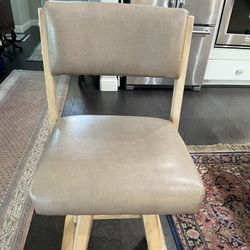 2 Swivel Wood Chairs