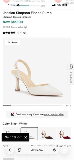 Jessica Simpson Heels White 8.5 W
