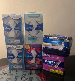Always pads & Tampax